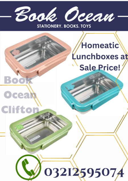 Homeatic Stainless Steel Lunchbox (Single Compartment) 900 ml.