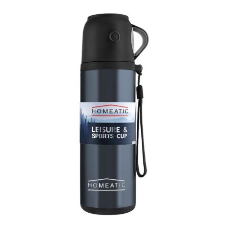 Homeatic Steel Leisure and Sports Cup Water Bottle 500ml (Assorted)
