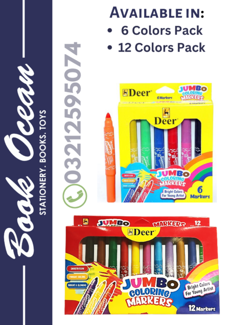 Deer Jumbo Coloring Markers (Assorted)