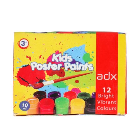 Adx 12 Coloured Poster Paints 10ml