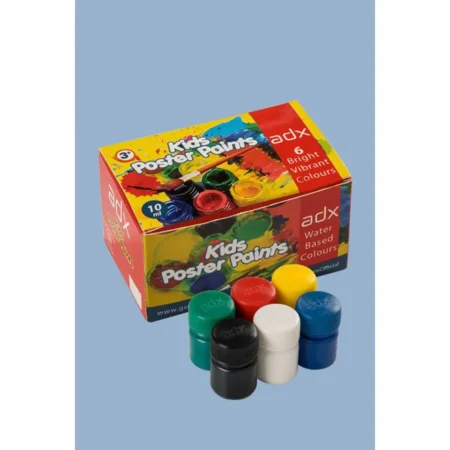 Adx 6 Coloured Poster Paints 10ml