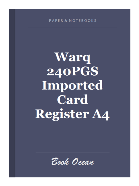 Warq 240PGS Imported Card Register A4