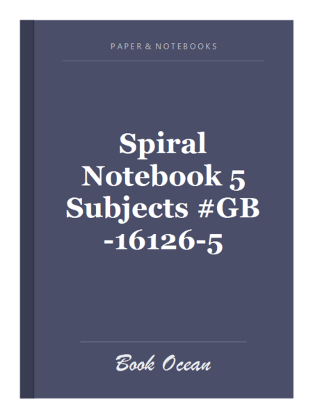 Spiral Notebook 5 Subjects #GB-16126-5