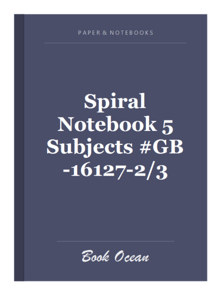 Spiral Notebook 5 Subjects #GB-16127-2/3