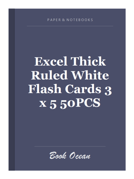 Excel Thick Ruled White Flash Cards 3 x 5 50PCS