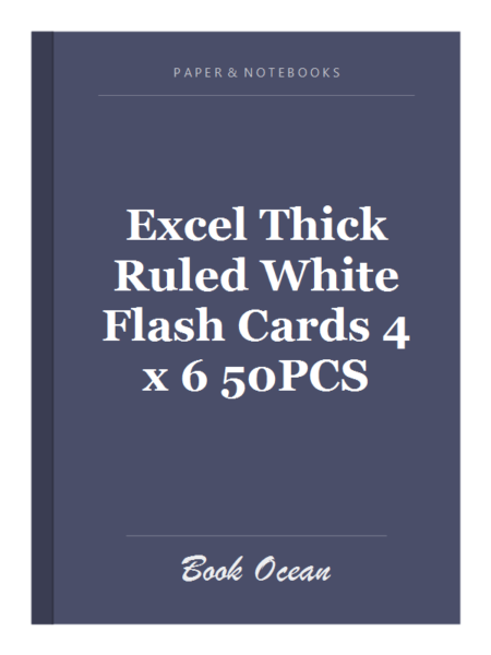 Excel Thick Ruled White Flash Cards 4 x 6 50PCS