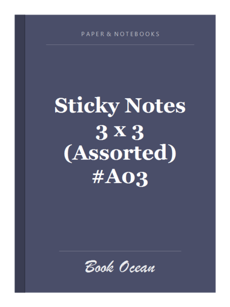 Sticky Notes 3 x 3 (Assorted) #A03