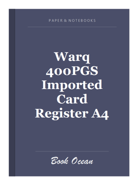 Warq 400PGS Imported Card Register A4