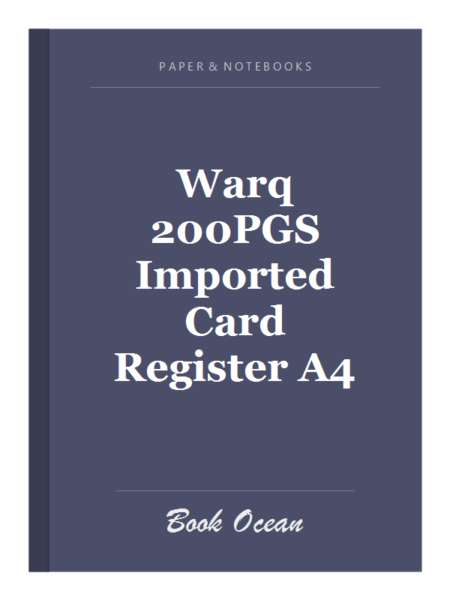 Warq 200PGS Imported Card Register A4