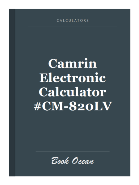 Camrin Electronic Calculator #CM-820LV
