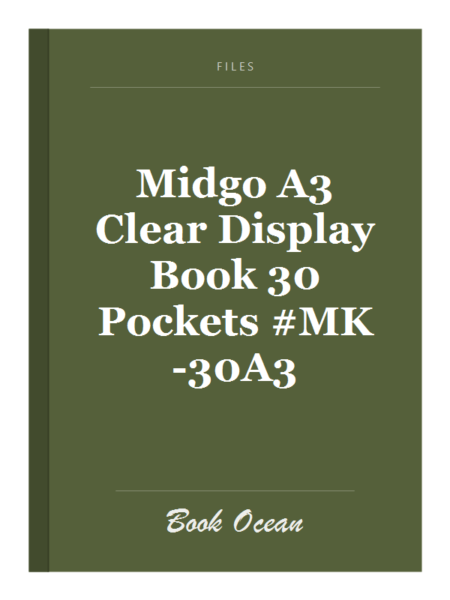 Midgo A3 Clear Display Book 30 Pockets #MK-30A3