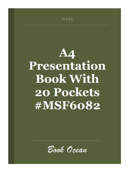 A4 Presentation Book With 20 Pockets #MSF6082