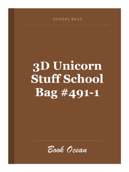 3D Unicorn Stuff School Bag #491-1