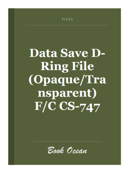 Data Save D-Ring File (Opaque/Transparent) F/C CS-747