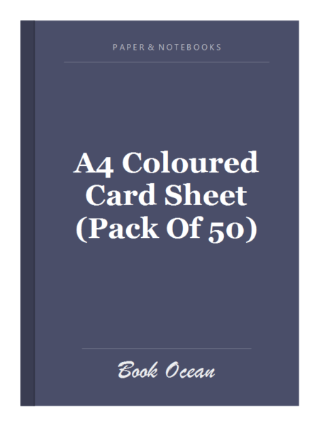 A4 Coloured Card Sheet (Pack Of 50)
