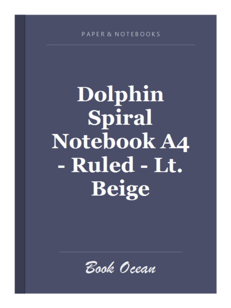 Dolphin Spiral Notebook A4 - Ruled - Lt. Beige