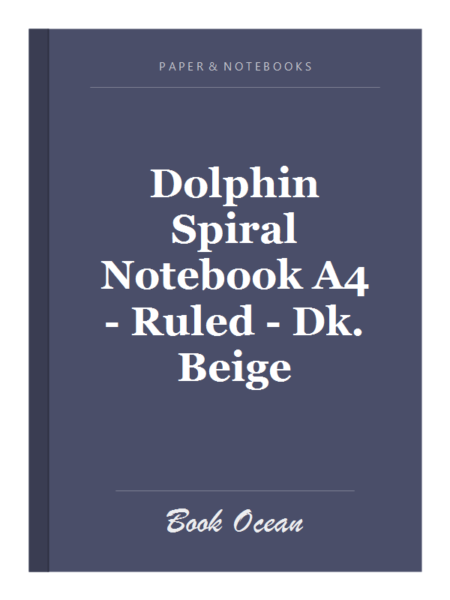 Dolphin Spiral Notebook A4 - Ruled - Dk. Beige
