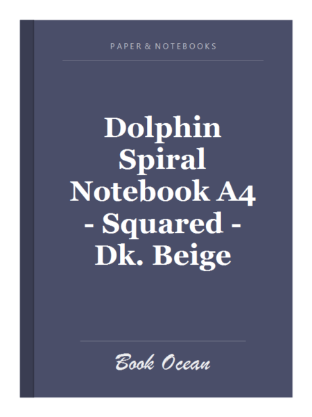 Dolphin Spiral Notebook A4 - Squared - Dk. Beige