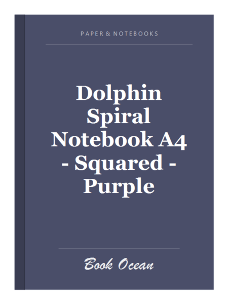 Dolphin Spiral Notebook A4 - Squared - Purple