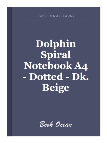 Dolphin Spiral Notebook A4 - Dotted - Dk. Beige