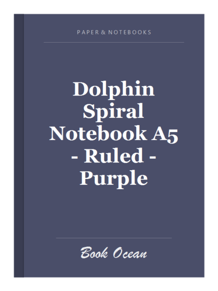 Dolphin Spiral Notebook A5 - Ruled - Purple