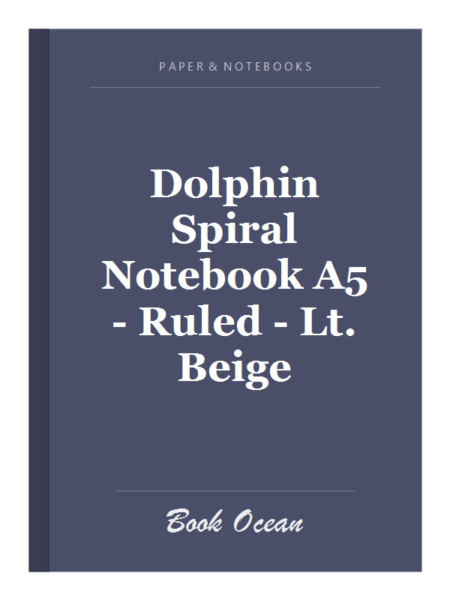 Dolphin Spiral Notebook A5 - Ruled - Lt. Beige