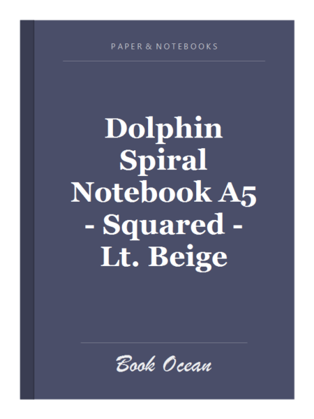 Dolphin Spiral Notebook A5 - Squared - Lt. Beige