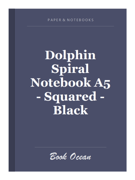Dolphin Spiral Notebook A5 - Squared - Black