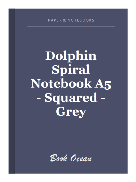 Dolphin Spiral Notebook A5 - Squared - Grey