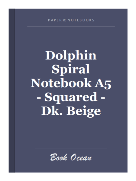 Dolphin Spiral Notebook A5 - Squared - Dk. Beige