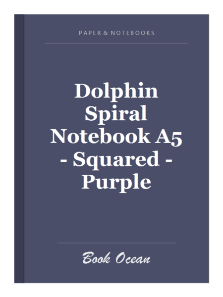 Dolphin Spiral Notebook A5 - Squared - Purple