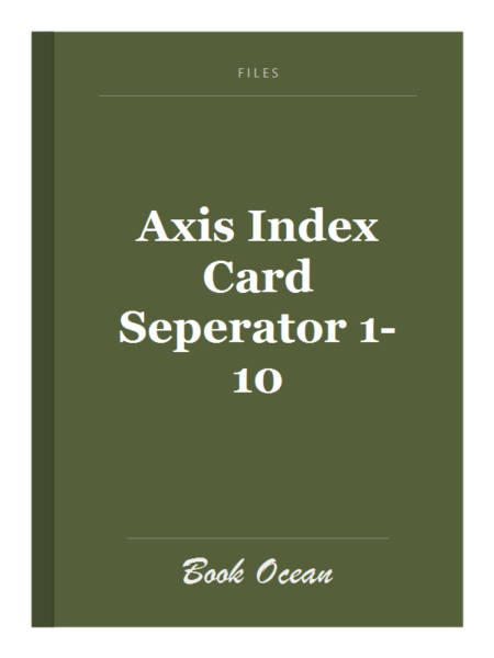 Axis Index Card Seperator 1-10