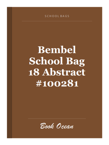 Bembel School Bag 18 Abstract #100281