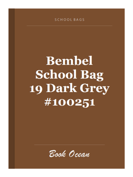 Bembel School Bag 19 Dark Grey #100251