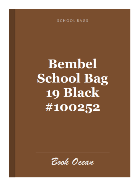 Bembel School Bag 19 Black #100252