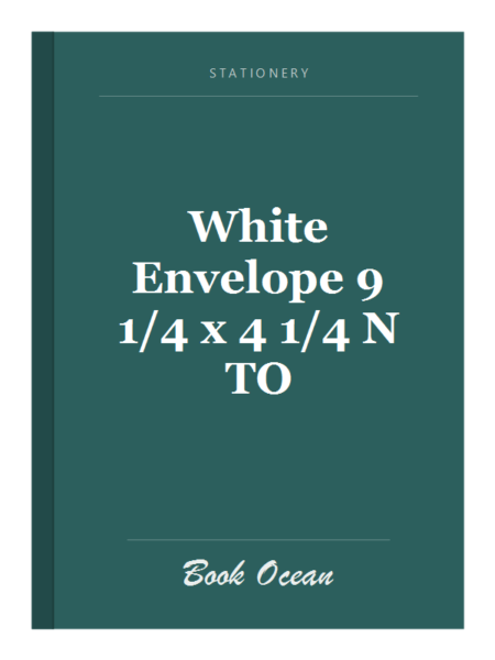 White Envelope 9 1/4 x 4 1/4 N TO
