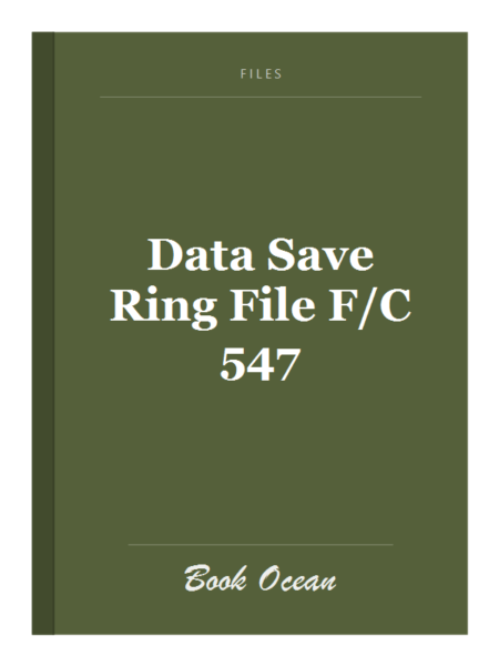 Data Save Ring File F/C 547