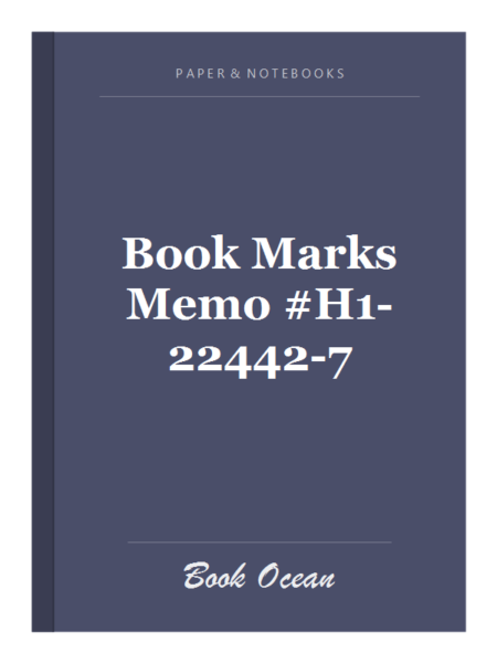 Book Marks Memo #H1-22442-7
