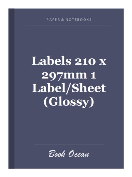 Labels 210 x 297mm 1 Label/Sheet (Glossy)