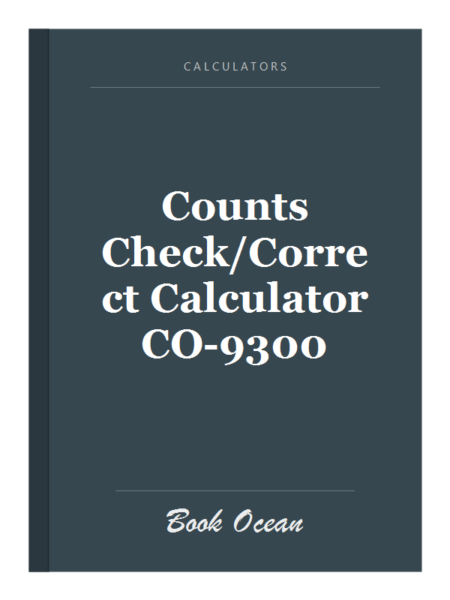 Counts Check/Correct Calculator CO-9300