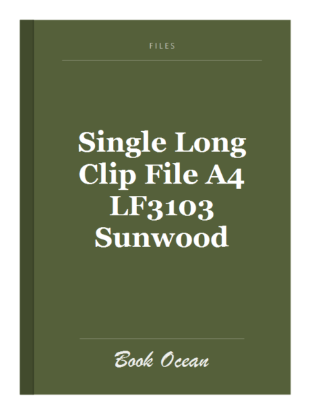 Single Long Clip File A4 LF3103 Sunwood