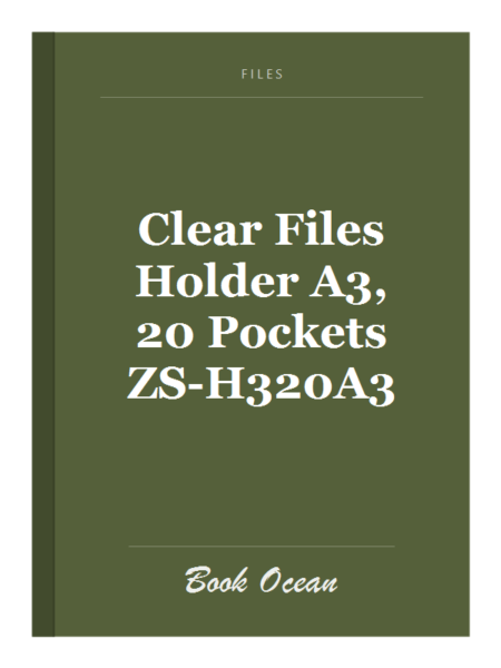 Clear Files Holder A3, 20 Pockets ZS-H320A3