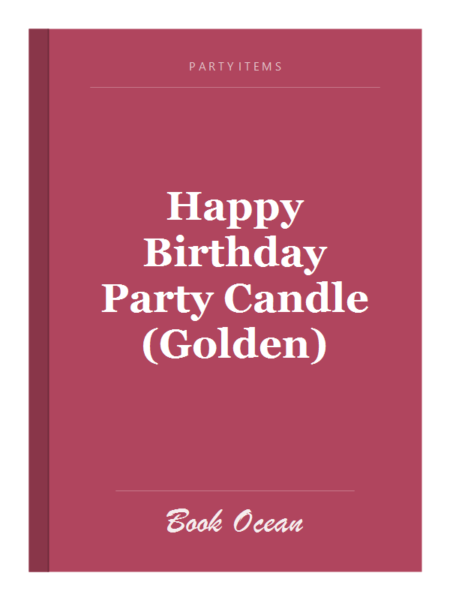 Happy Birthday Party Candle (Golden)
