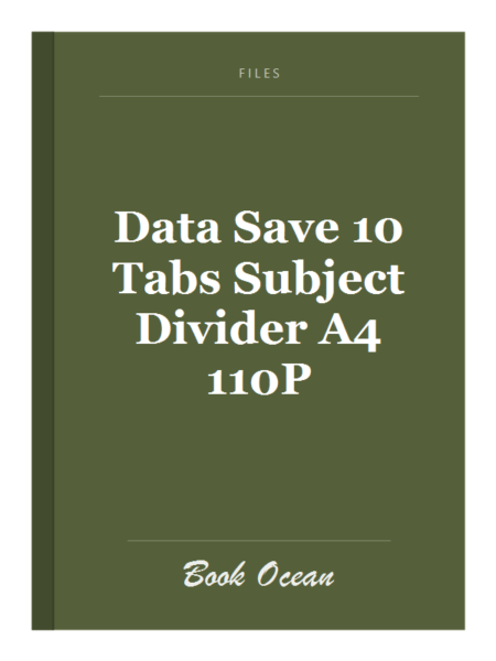 Data Save 10 Tabs Subject Divider A4 110P