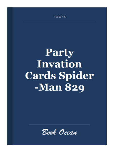 Party Invation Cards Spider-Man 829