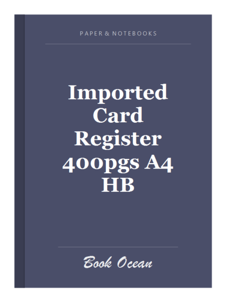 Imported Card Register 400pgs A4 HB