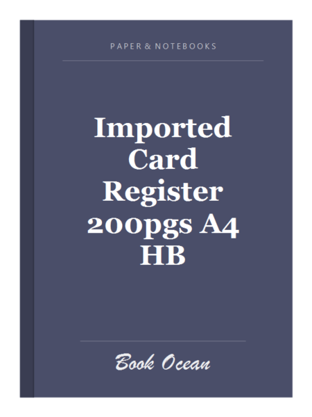 Imported Card Register 200pgs A4 HB