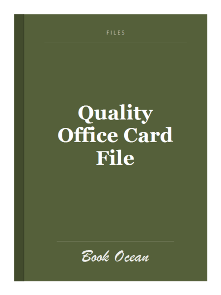 Quality Office Card File