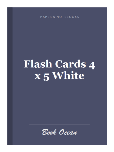 Flash Cards 4 x 5 White