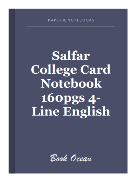 Salfar College Card Notebook 160pgs 4-Line English